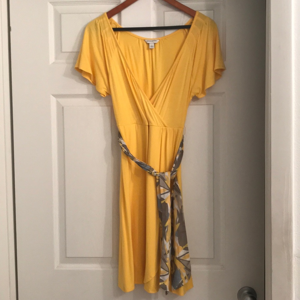 Beautiful J Crew yellow wrap dress
